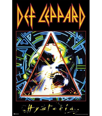 Amazon.co.jp: Def Leppard ポスター ヒステリア アルバム カバー 80